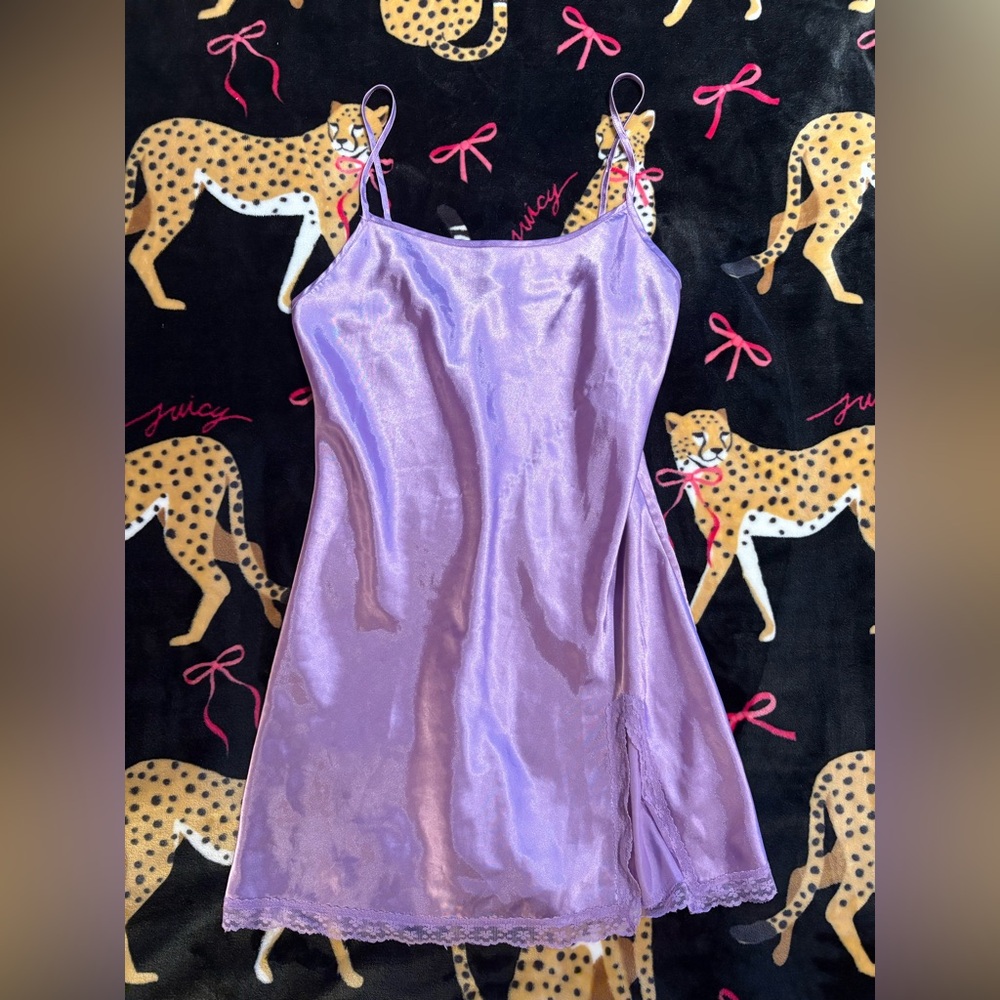 3 for $30- Vintage Y2K La Senza Lavender Satin Slip Chemise Slip Dress